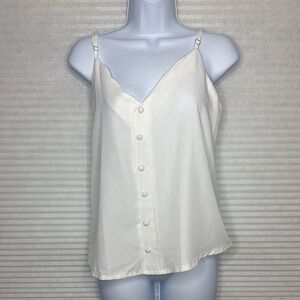 White Buttoned Camisole Top